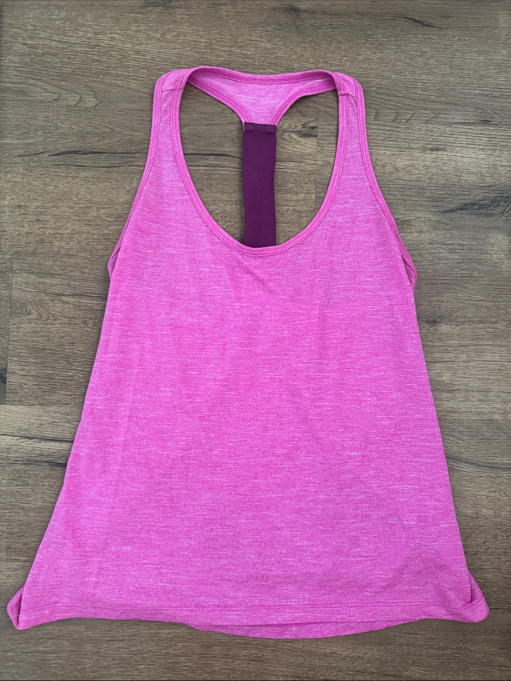 Old Navy Hot Pink Racerback Tank with Maroon Back Strap